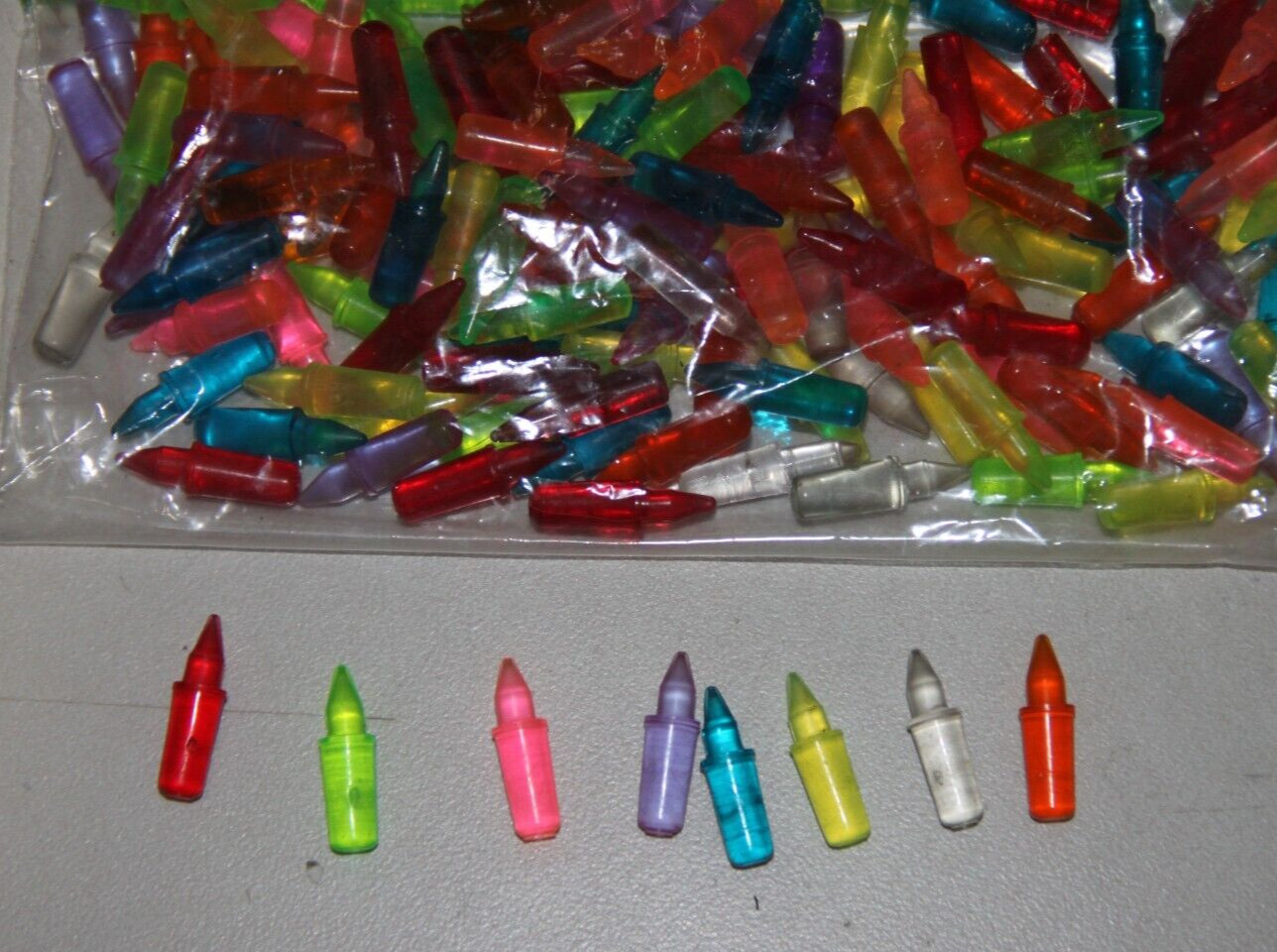VINTAGE Lite Brite pegs 100 multi colors 7/8 in         ( Ship out same day  )