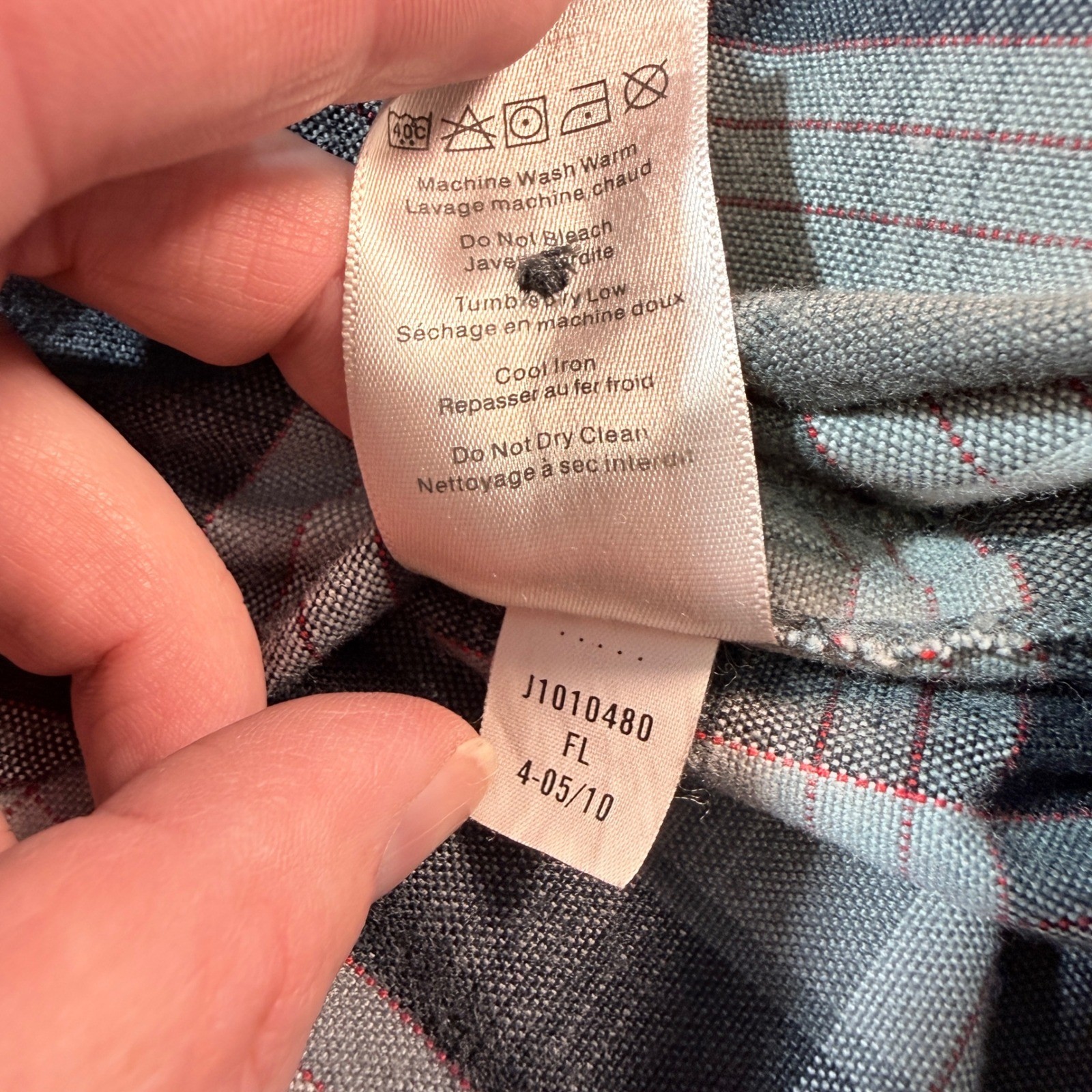 Merrell Plaid Long Sleeve Button Up Hiking Shirt XL Opti-Wick UPF 30+ Outdoor