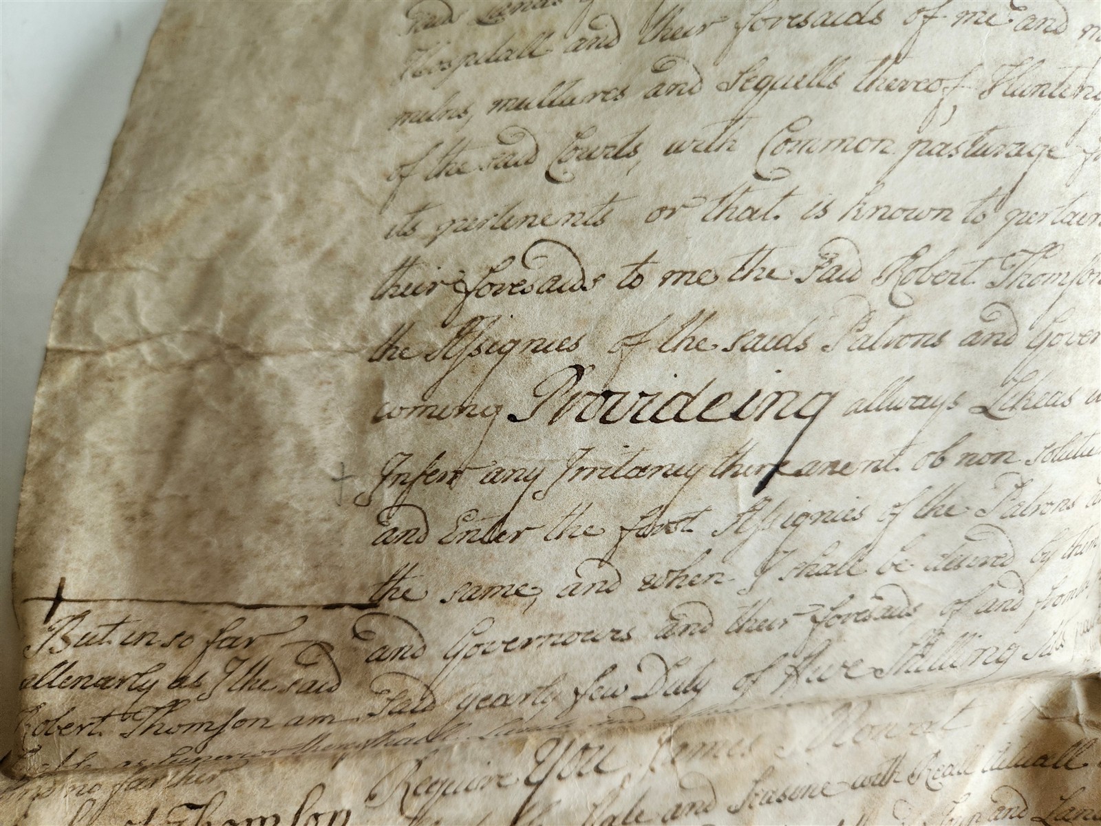 1737 MANUSCRIPT on VELLUM ANTIQUE LEGAL DOCUMENT in ENGLISH 18th CENTURY