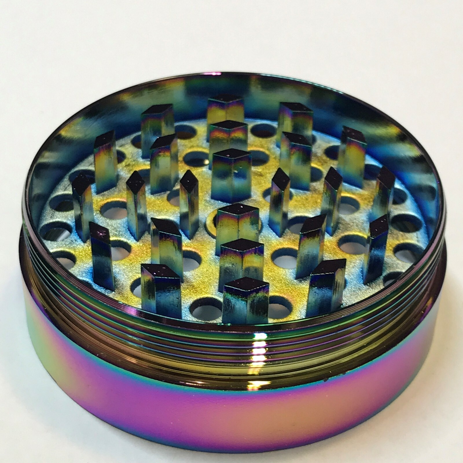 2 Inch 4 Piece Metal Herbal Herb Spice Tobacco Grinder Crusher With Handle Crank