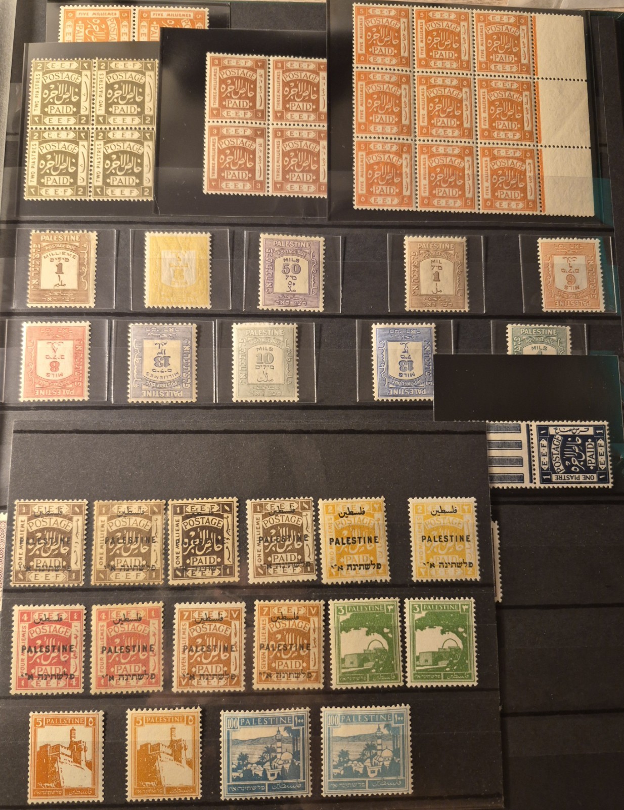 British Empire Occupation Palestine, MNH! Beautiful Collection