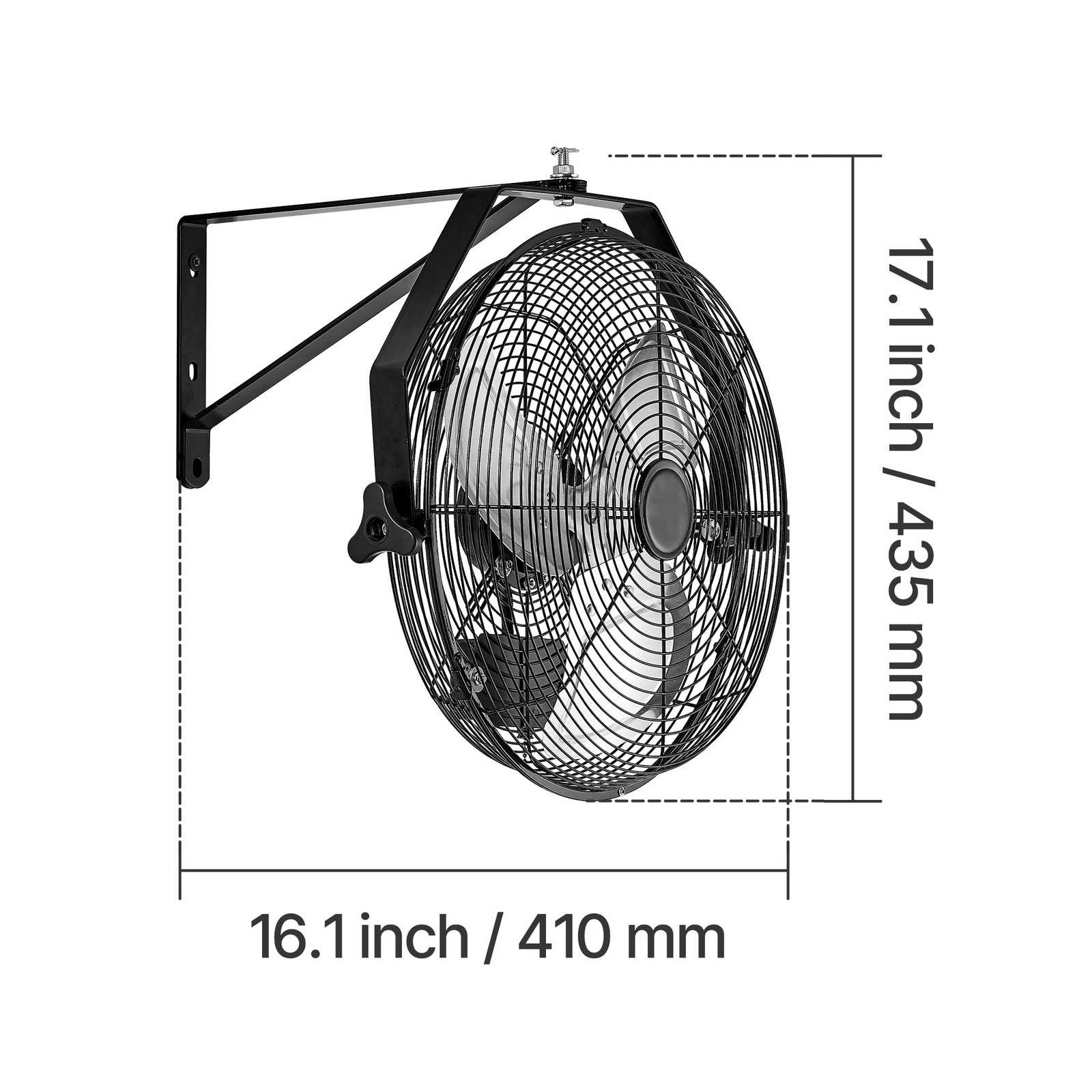 Uimoso 14 Inch Industrial Wall Mount Fan 3 Speed High Velocity Garage Fan