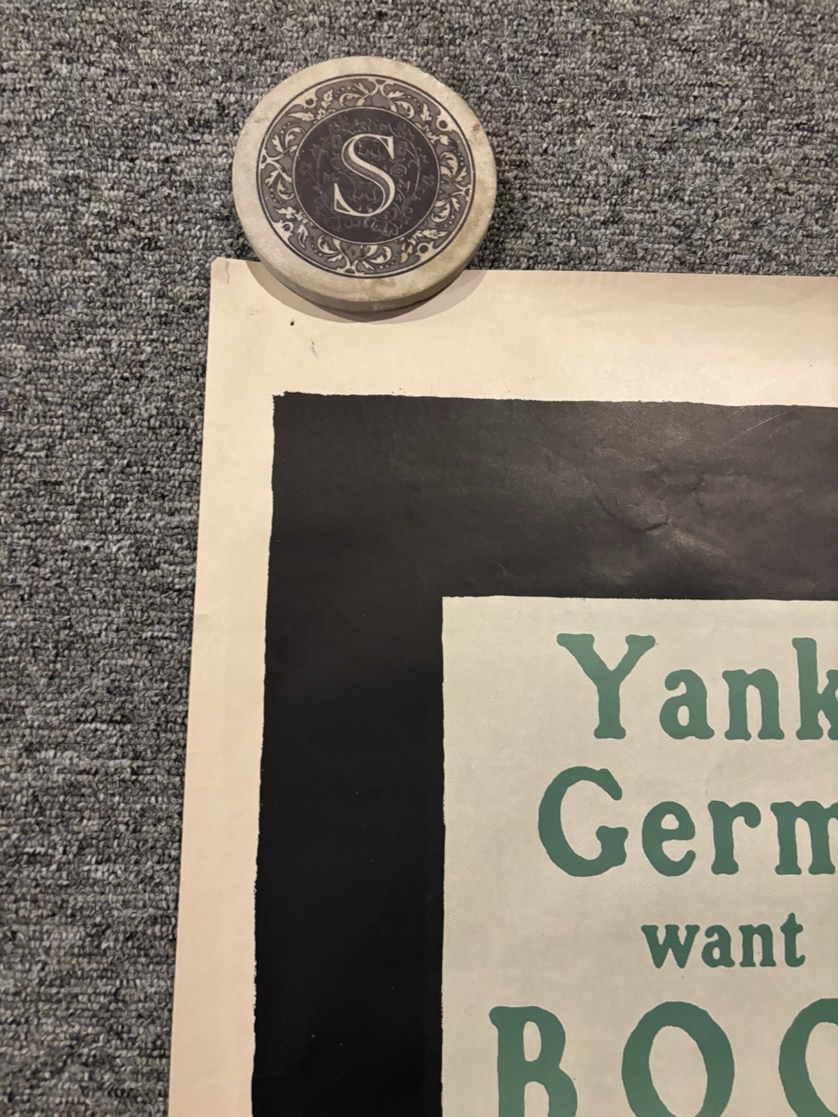 Original WWI Poster Yanks In Germany Want More Books 28x33”