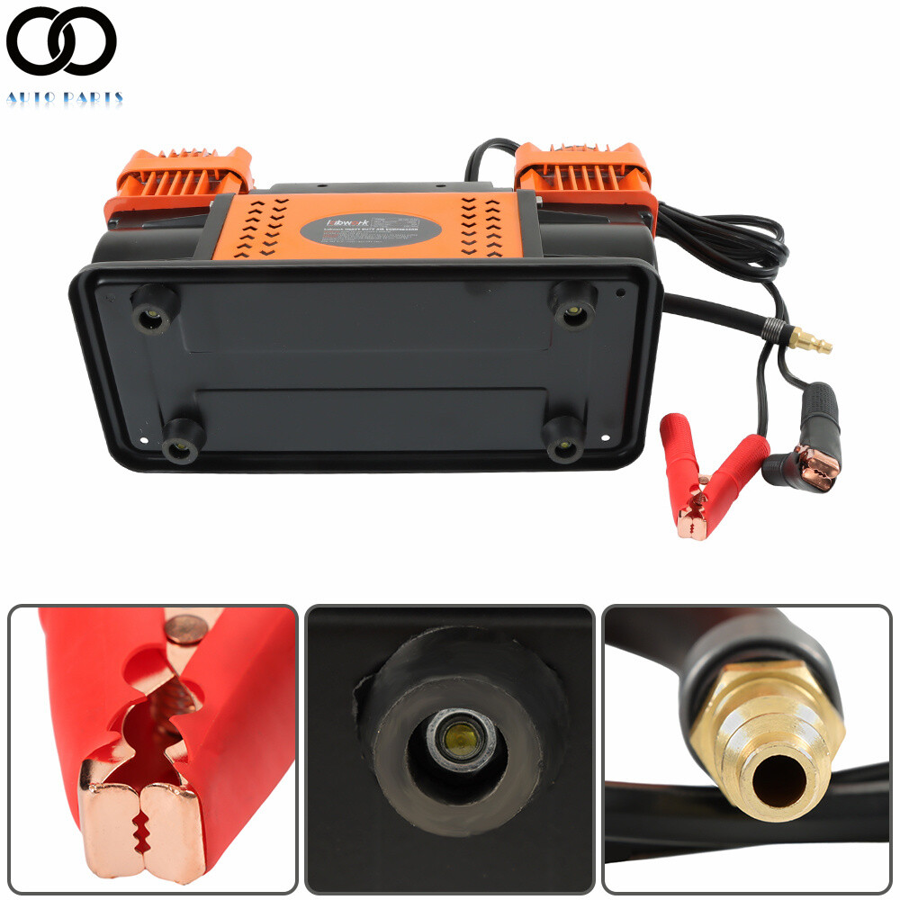 Double cylinder 60 Heavy Duty Dual Cylinder 12V Portable Inflator For Truck Tire