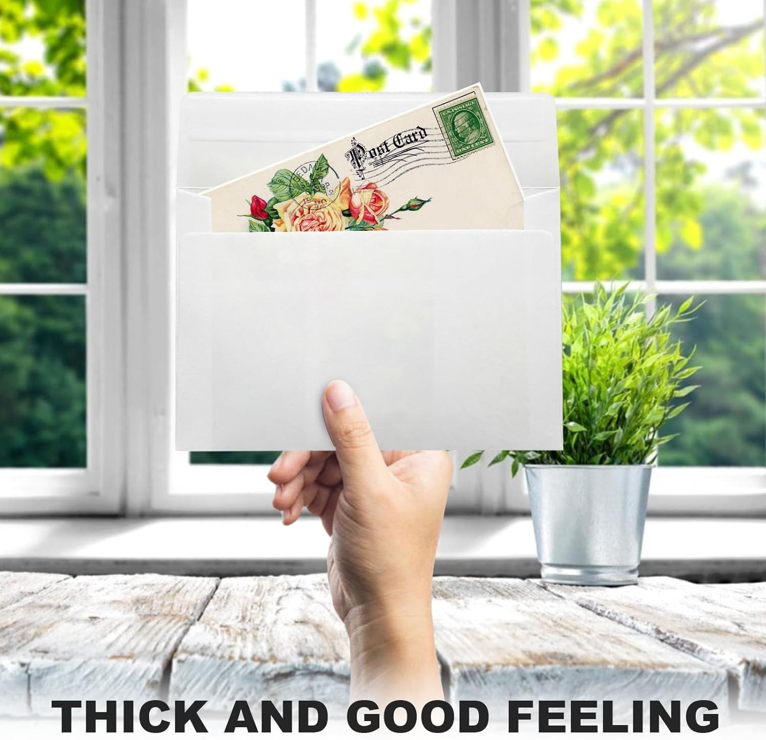 50 Pack White A7 & 5x7 Self-Sealing Envelopes for Invitations, Photos, Cards