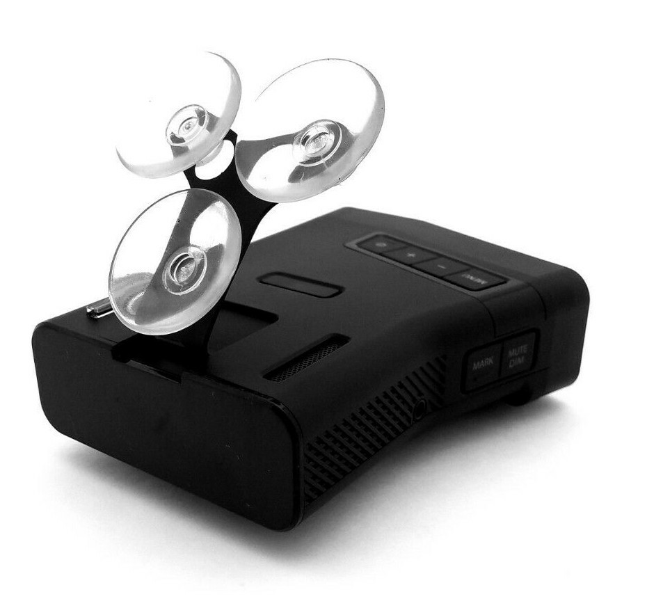 New Uniden R3 and R1 DSP Radar Detector Mount Brkt w/6 Suction Cups (UND-R3-3C)