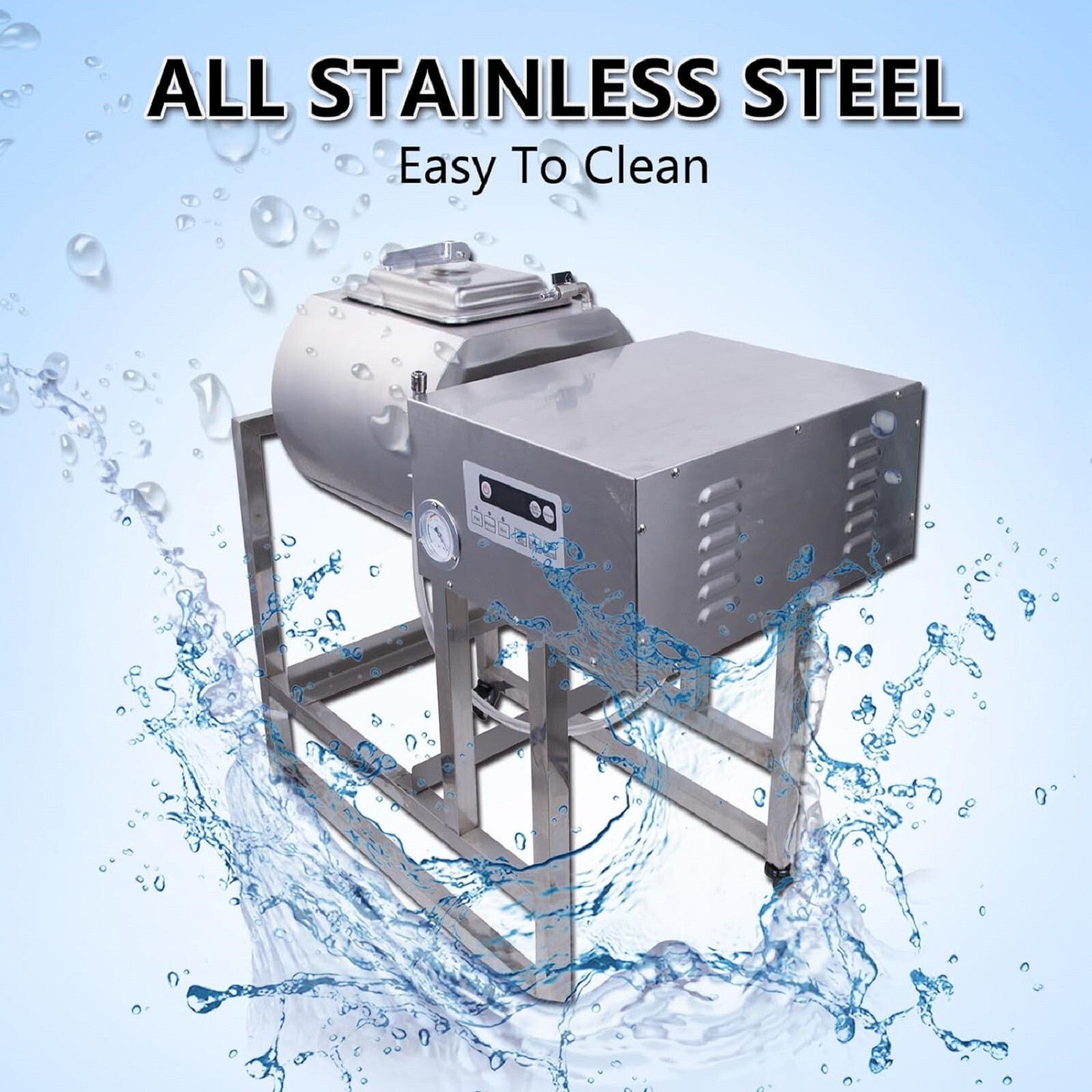 Hakka Refurbished 45L Meat Tumbler Marinator Vacuum Pump Curing Rolling