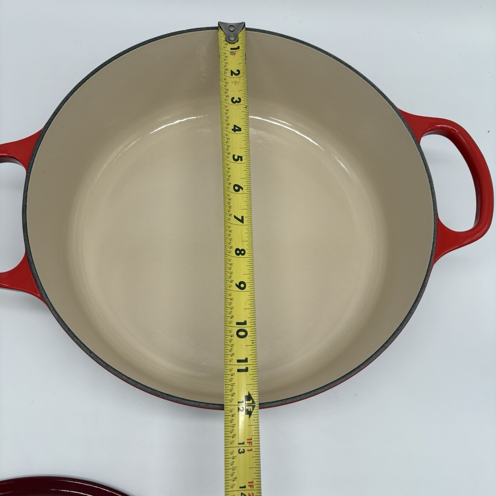 Le Creuset Signature Enameled Cast Iron Wide Round Dutch Oven 6 3/4Qt Cerise Red