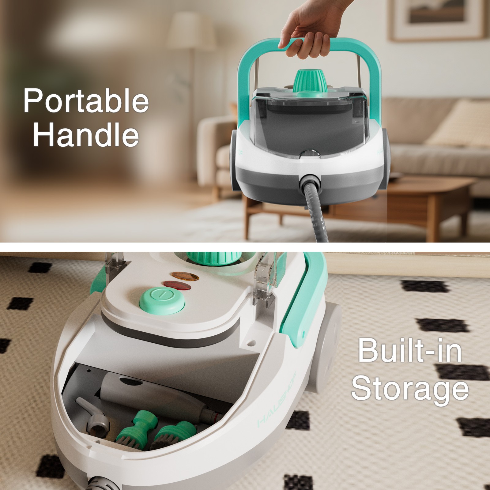 HAUSHOF 1500W High Pressure Steam Cleaner Steambot Multipurpose Cleaning Machine