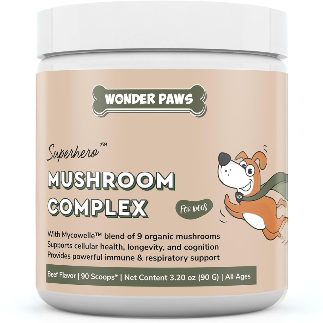 Wonder Paws Immune Support Mushroom Powder for Dogs – 90 Scoops