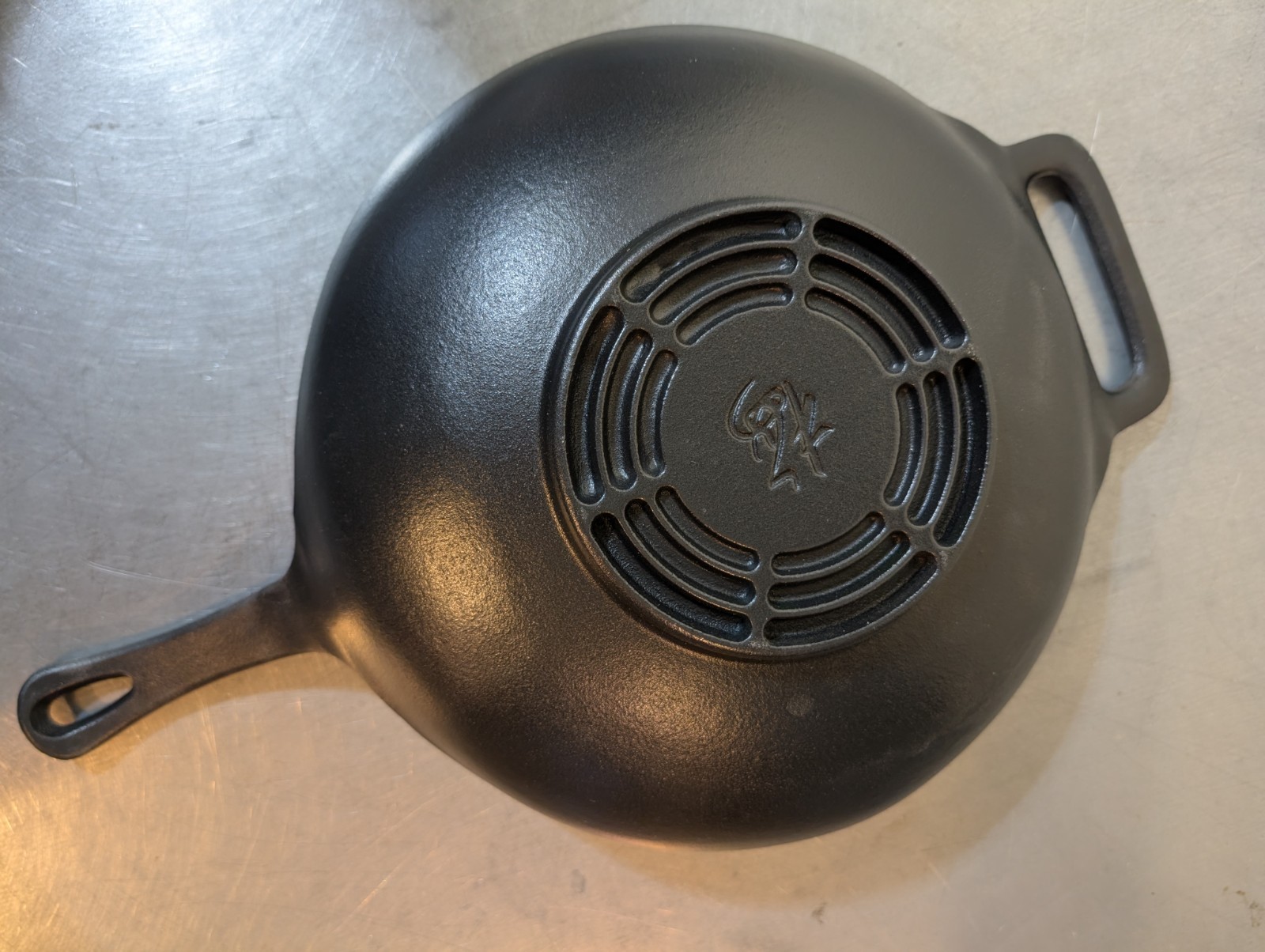 Premium MEI Kitchen 12.5" Enameled Cast Iron Wok w/Lid