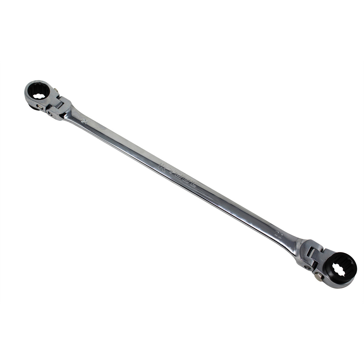 K Tool XDDB21X22 Extra-Long 21mm x 22mm Flex-Head Ratcheting Wrench