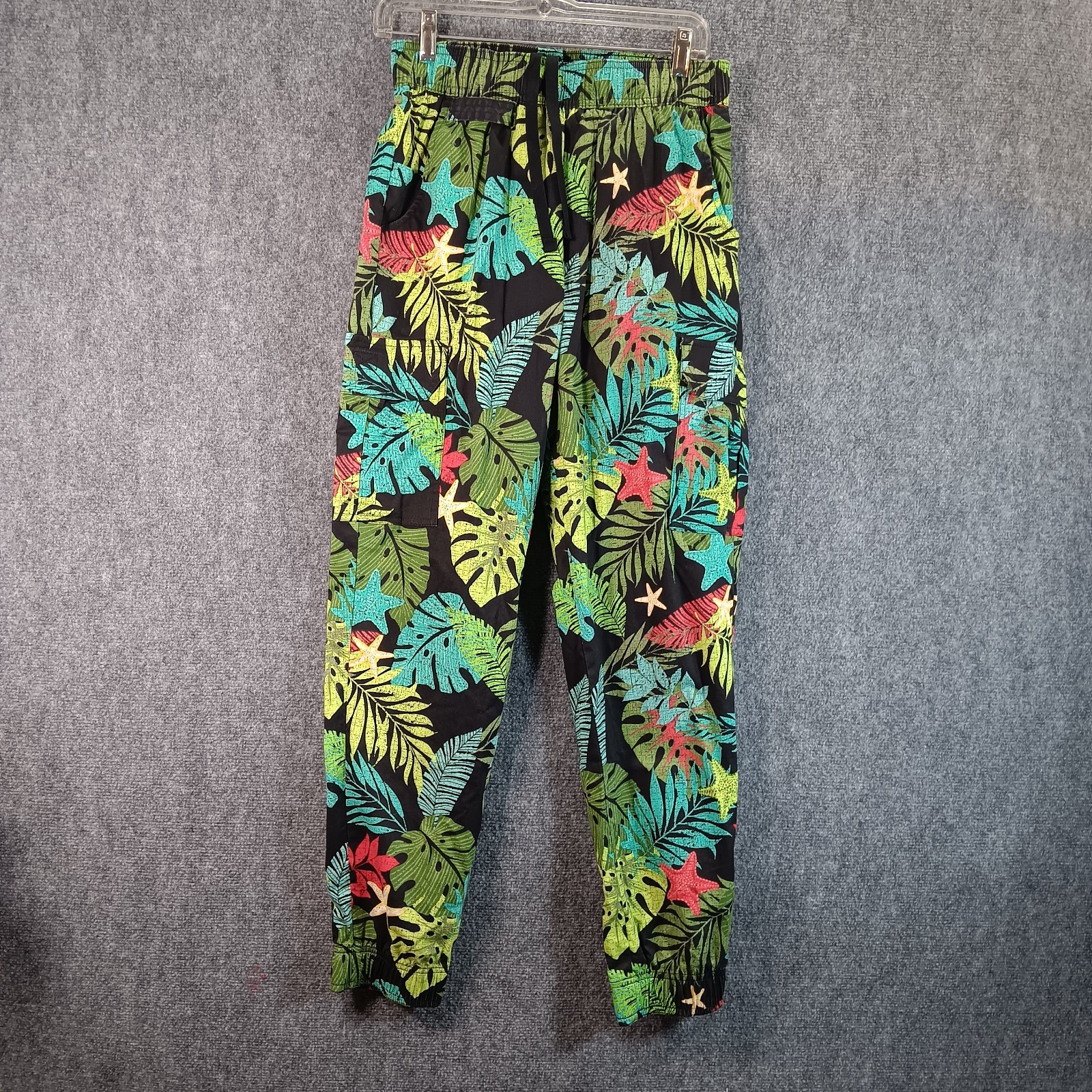 Chef 360 Utility Jogger Chef Pants Mens Small Multi Tropical Stretch 7 Pocket