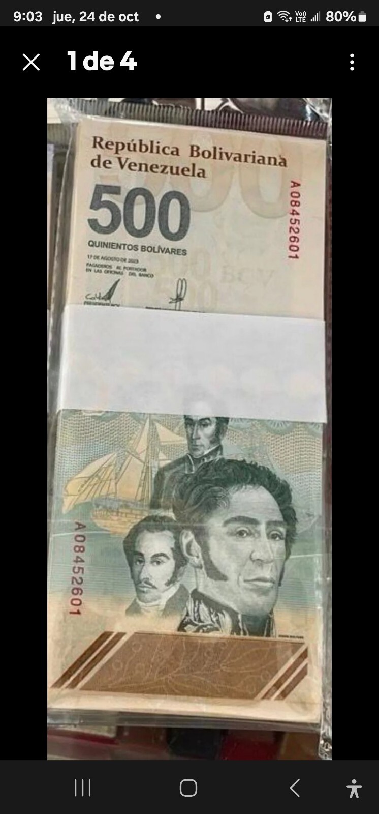 Venezuela 500 Digitales NEW CURRENCY Bolivares , P-121, 500 Million 1 Pc COA