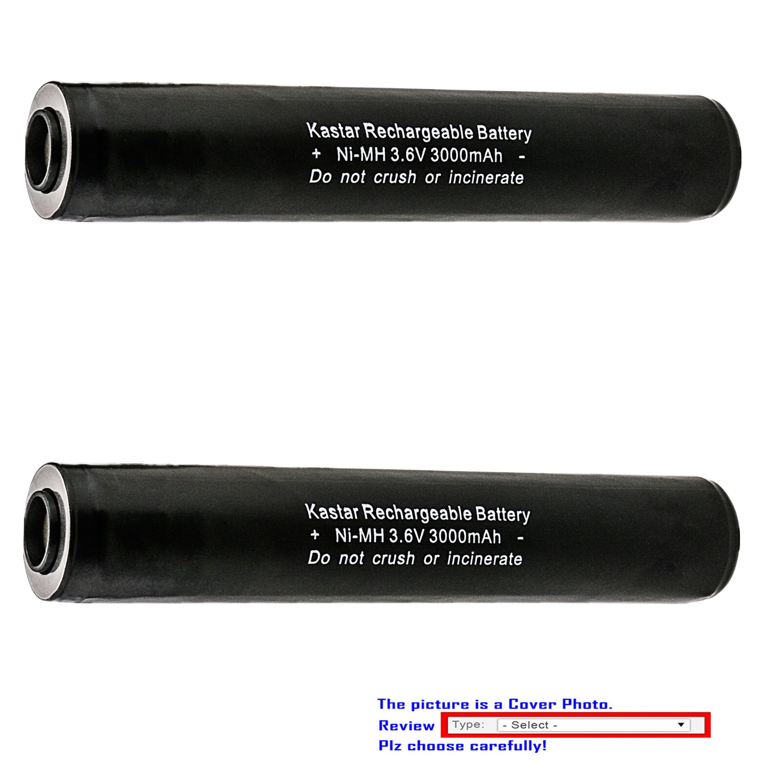 Kastar 3000mAh Ni-MH Battery Stick for GENUINE STREAMLIGHT 75375 STINGER 75175