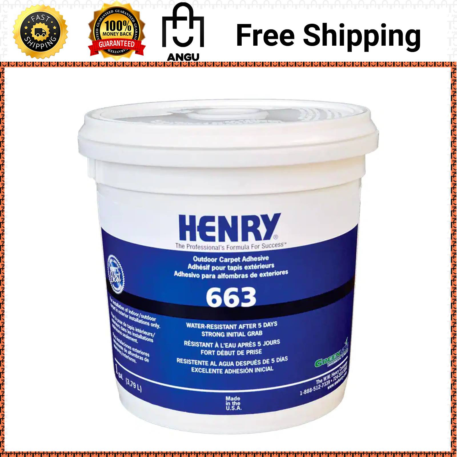 Carpet Adhesive 1 Gallon Marine Grade Plywood Fiberglass Porch Outdoor Floor