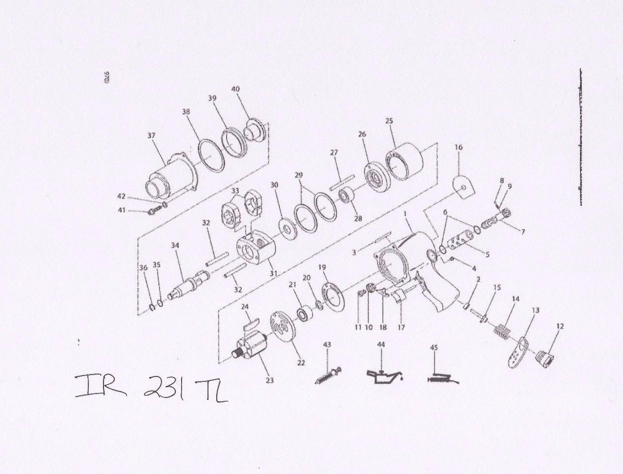 231HP TK1 AND 231XP TK1 INGERSOLL RAND CUSTOM TUNE UP KIT FOR 231G, 231XP, 231HA