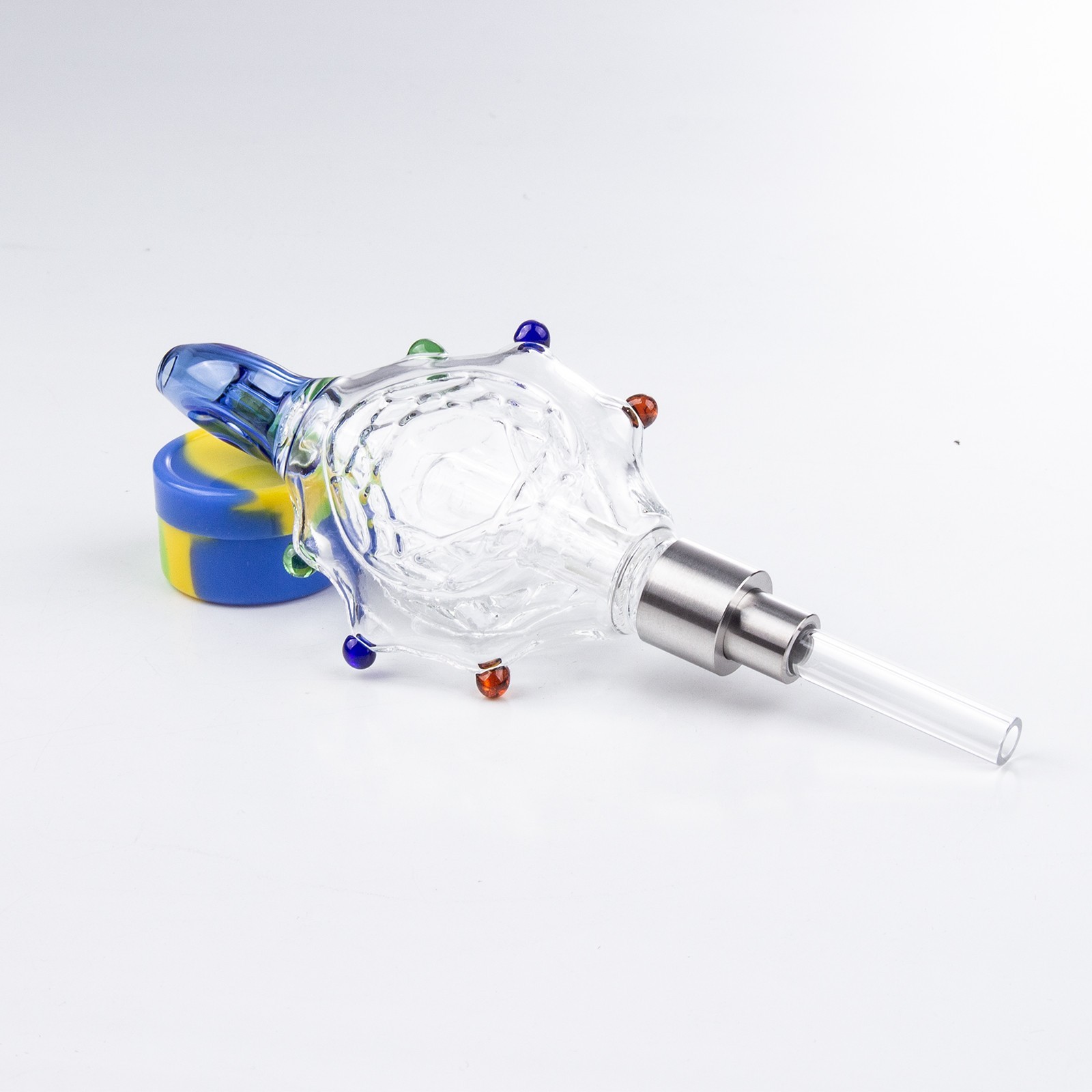 Turtle Style Glass Water Smoking Pipes Collectible Mini Bongs Quartz Nail Bag