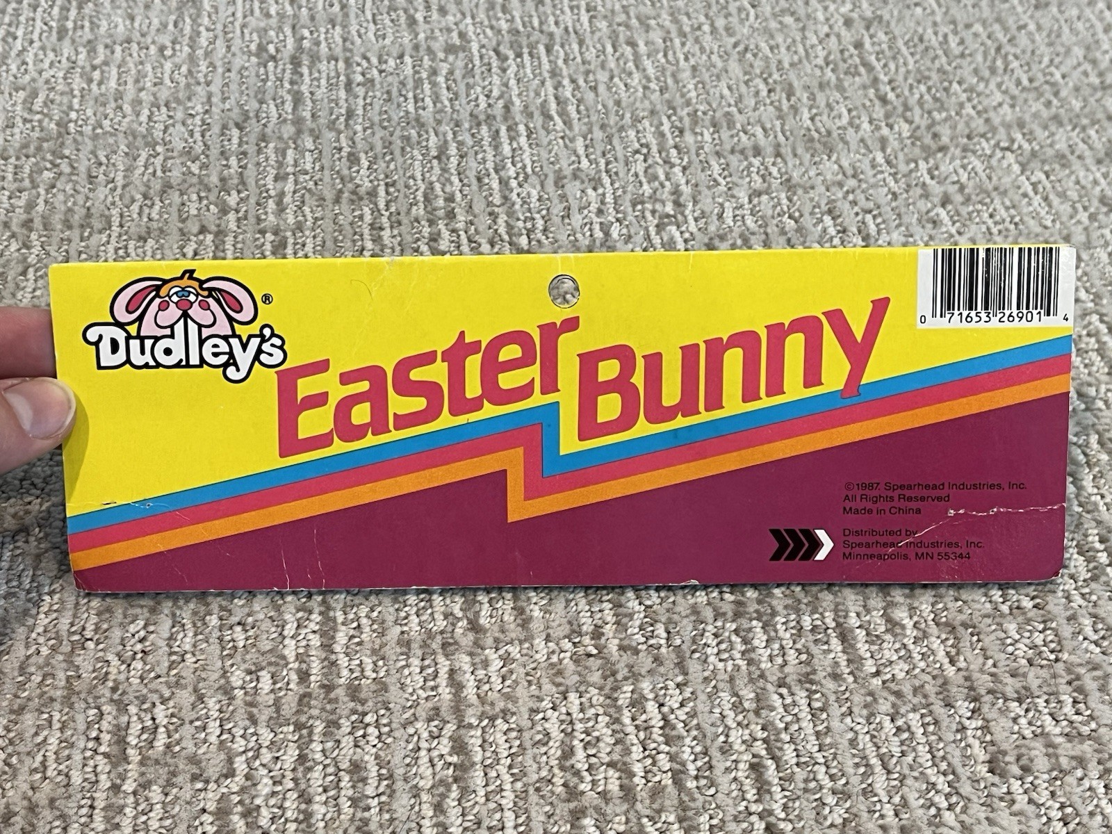 Vintage Dudley’s Inflatable Bosley Bunny 60” Blue Easter Bunny Decoration