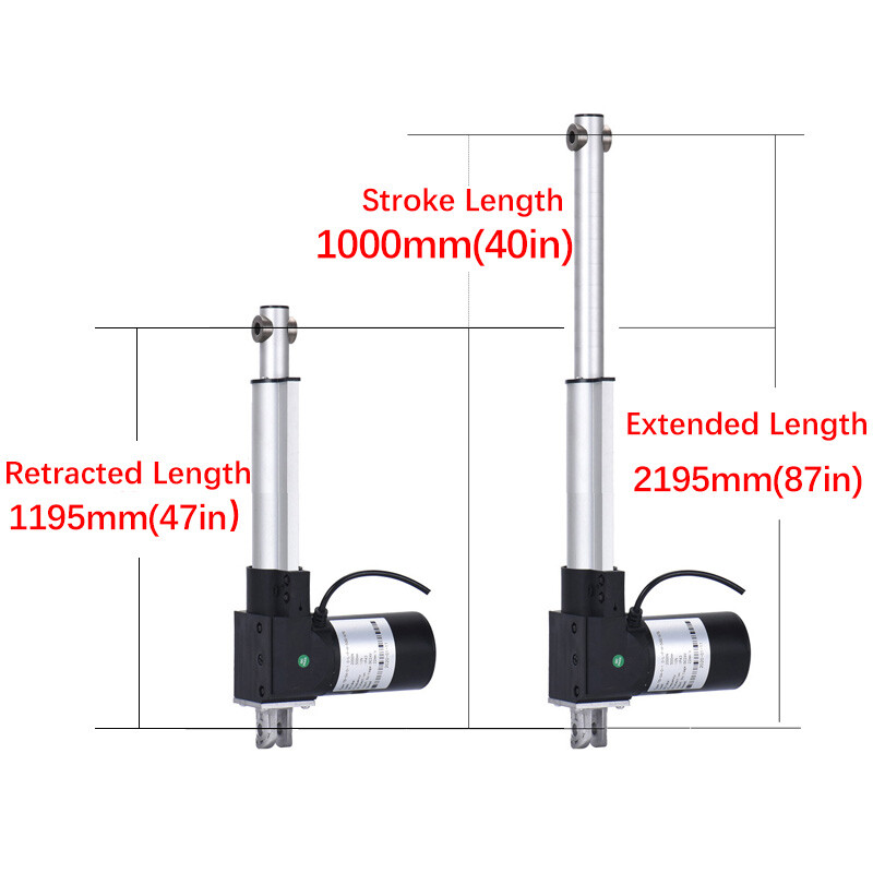 6000N Linear Actuator 4"~40" Stroke DC 12V Electric Motor Heavy Duty