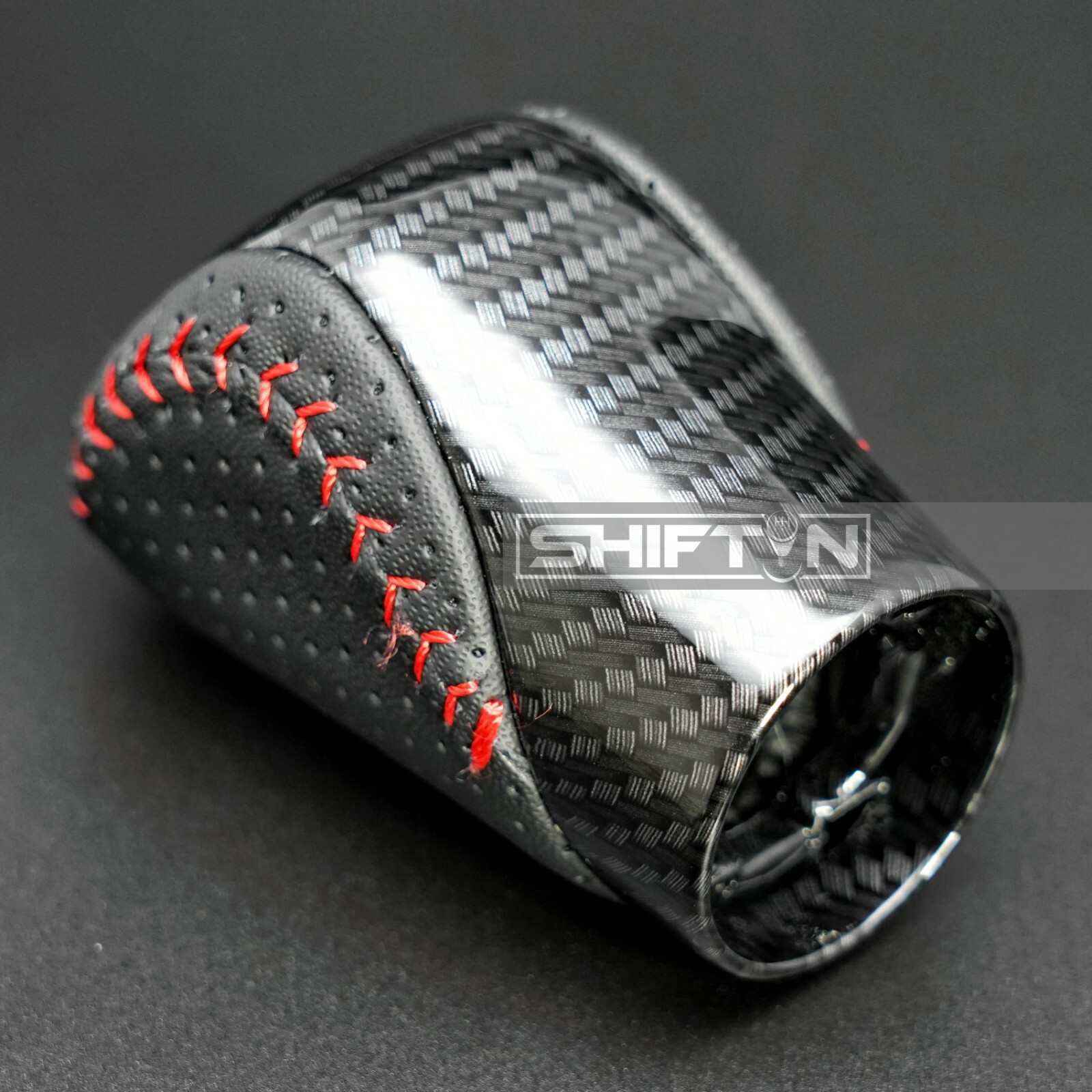 Red Stitch Carbon Fiber Shift Knob for Lexus ES300h GS GX RC IS350 NX200t RX450h