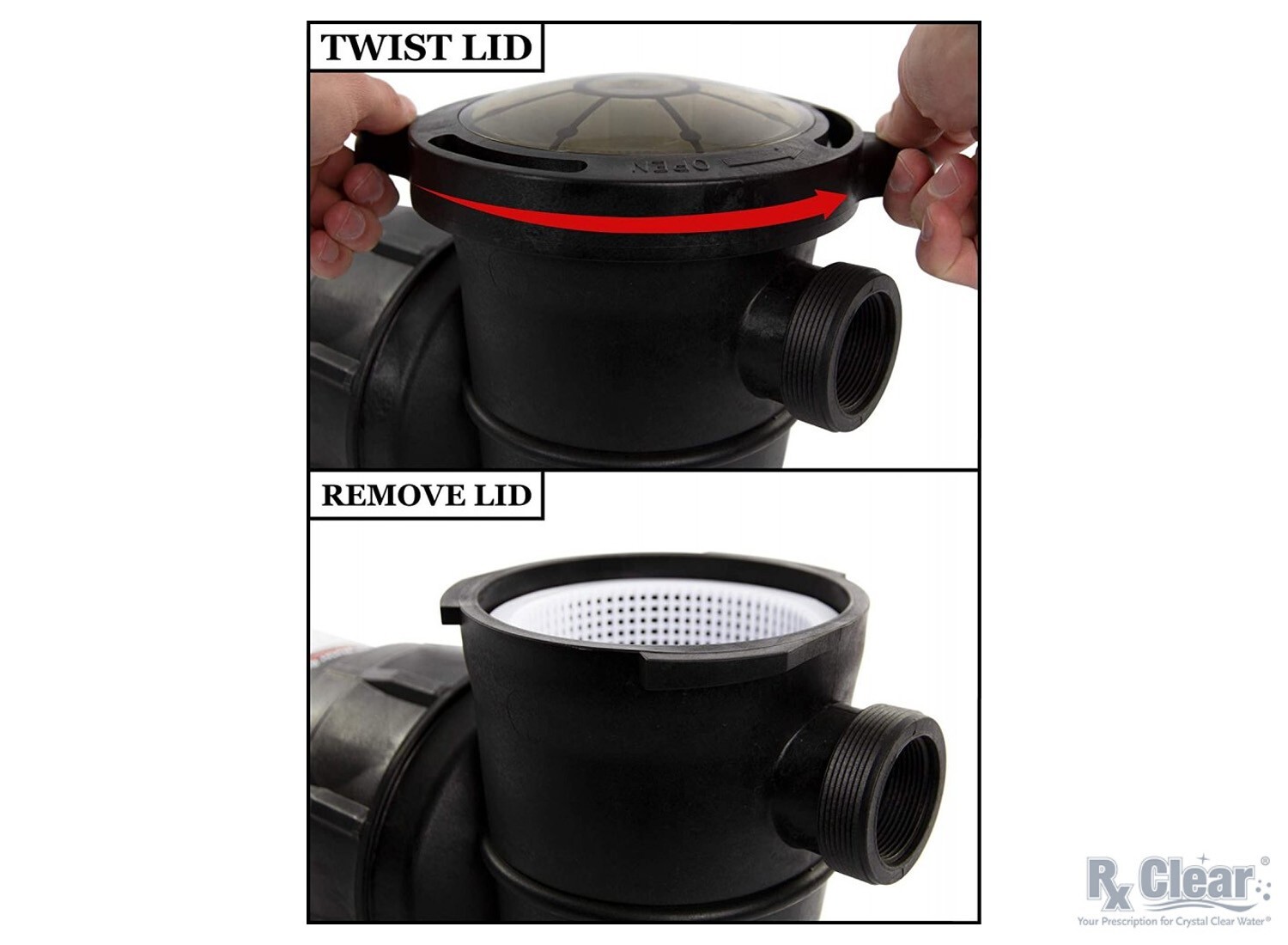 Rx Clear 22" Inch Above Ground Swimming Pool Sand Filter System w/ 1.5 HP Pump