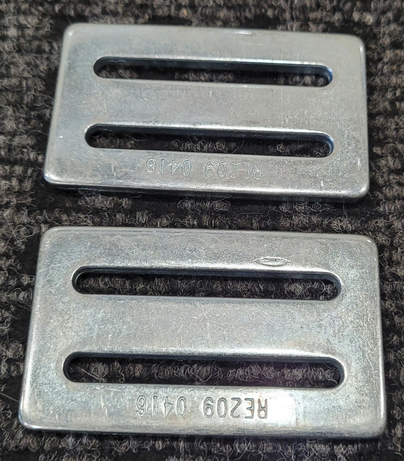 Seat Belt Harness Hardware 3 Bar Tri-Glide Webbing Slide Adjuster 2-inch (QTY 2)