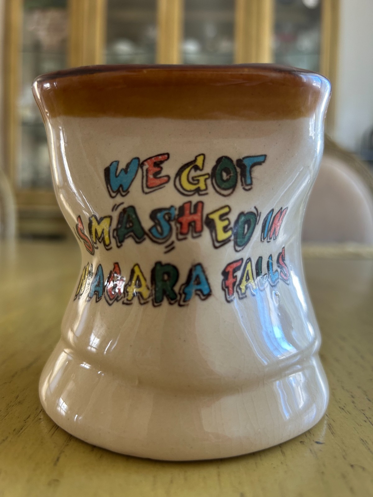 Niagara Falls “I Got Smashed” Twisted Mug Novelty Coffee Cup Souvenir Gift