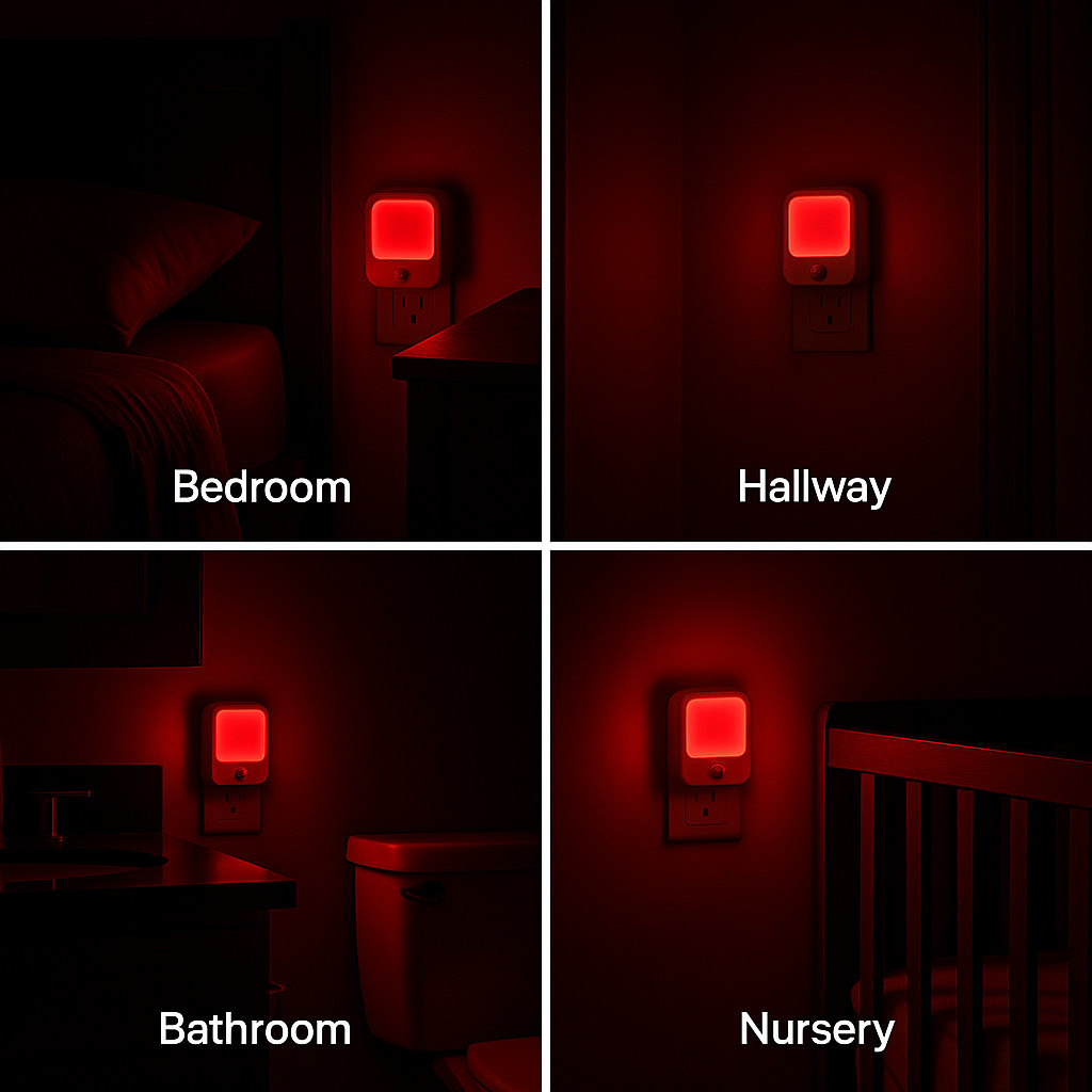 Motion Sensor Night Light Blue light free red light | Bedroom, bathroom, nursery