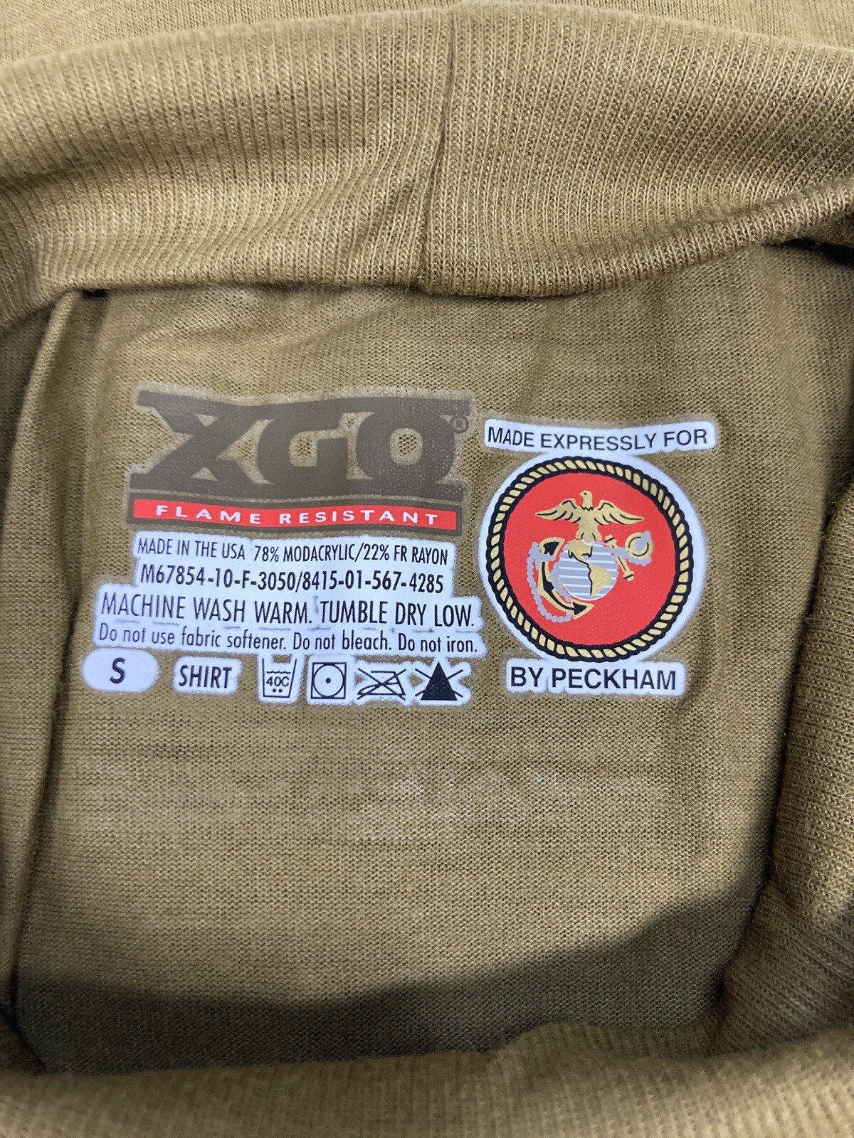 USMC XGO FROG Peckham Military Flame Resistant SILK Layer Shirt SM MED LARGE NEW