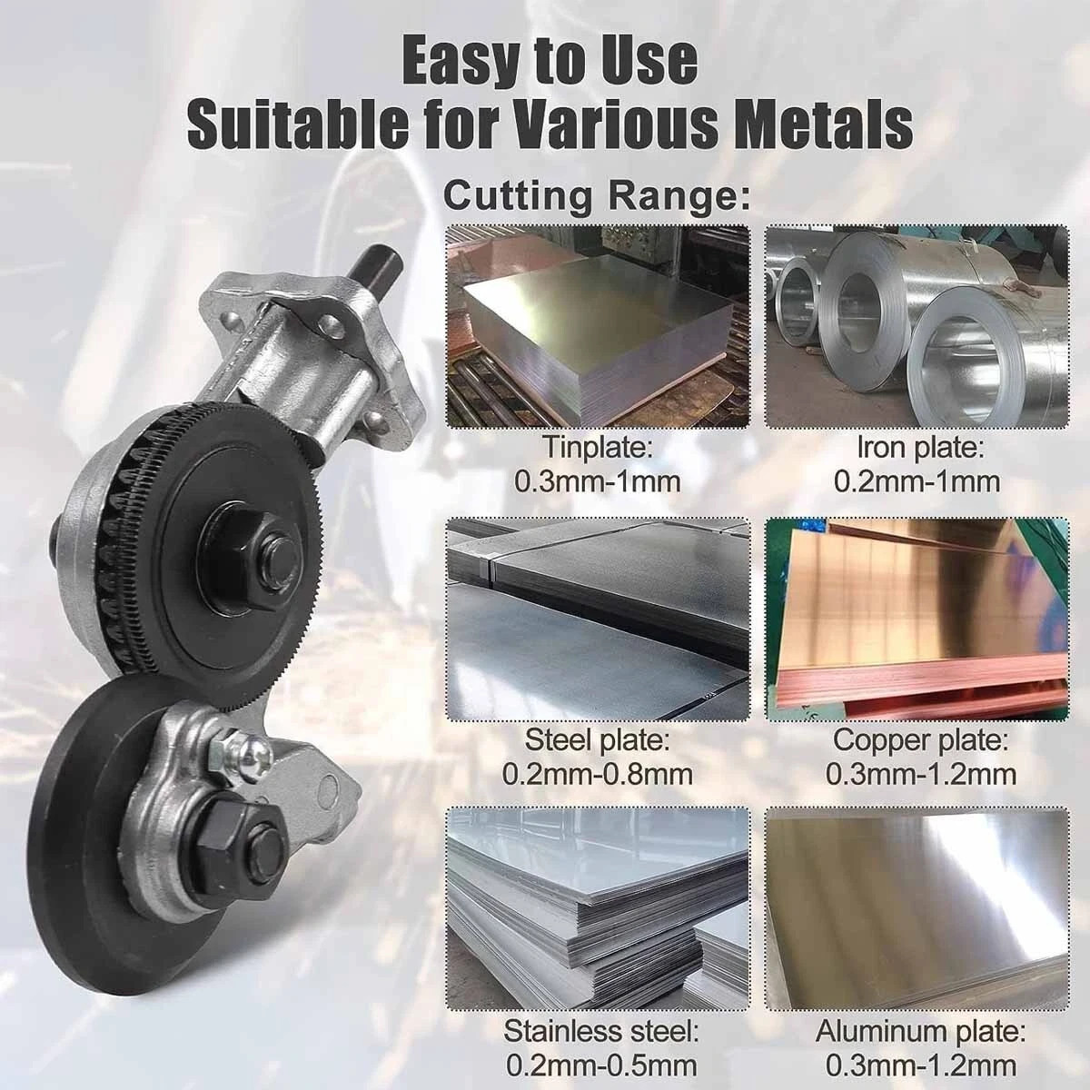 Electric Drill Shears Plate Cutter Attachment Metal Sheet Cutter Nibbler Saw .