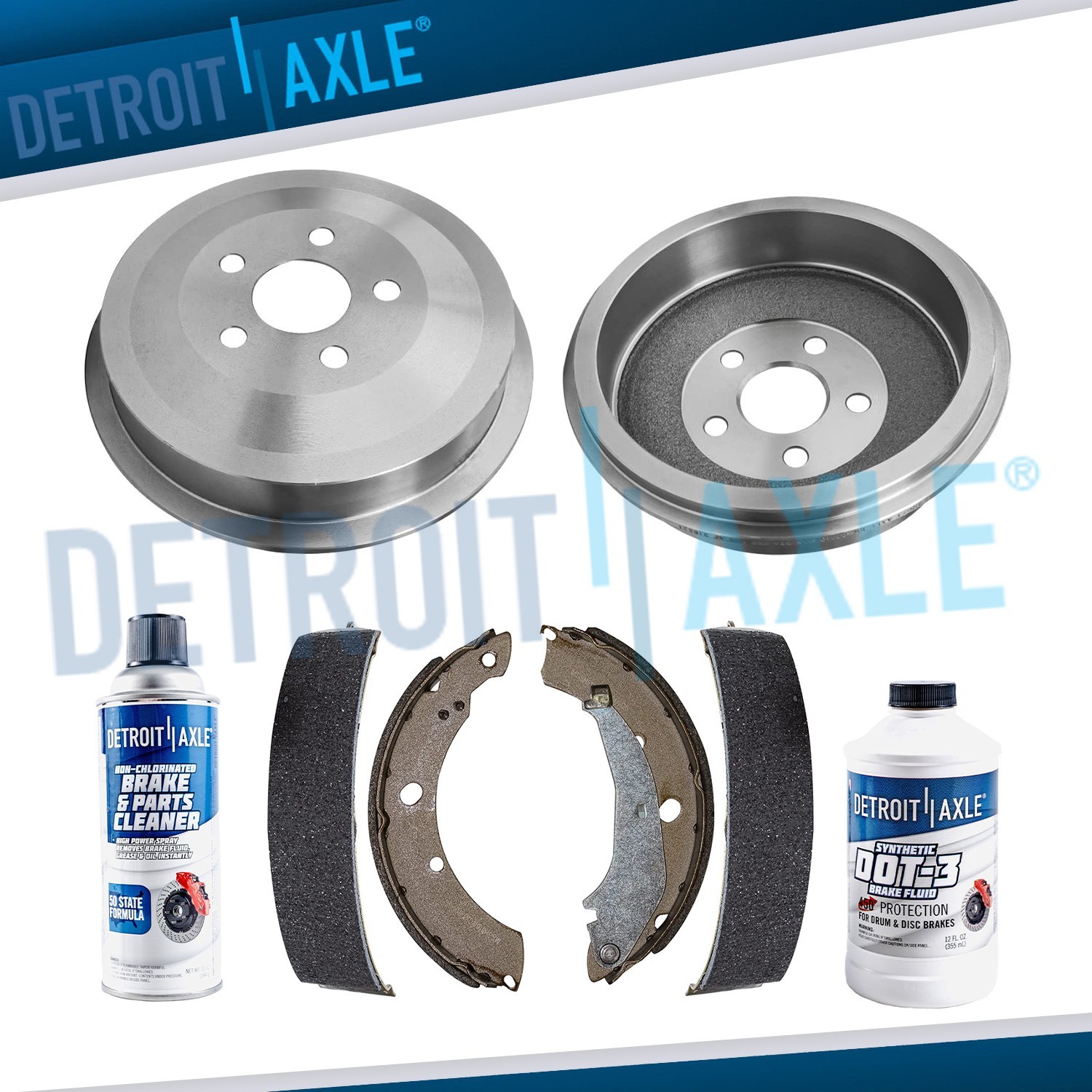 Rear Drums and Brake Shoes for 2004 2005 2006 2007 2008 2009 Chrysler PT Cruiser