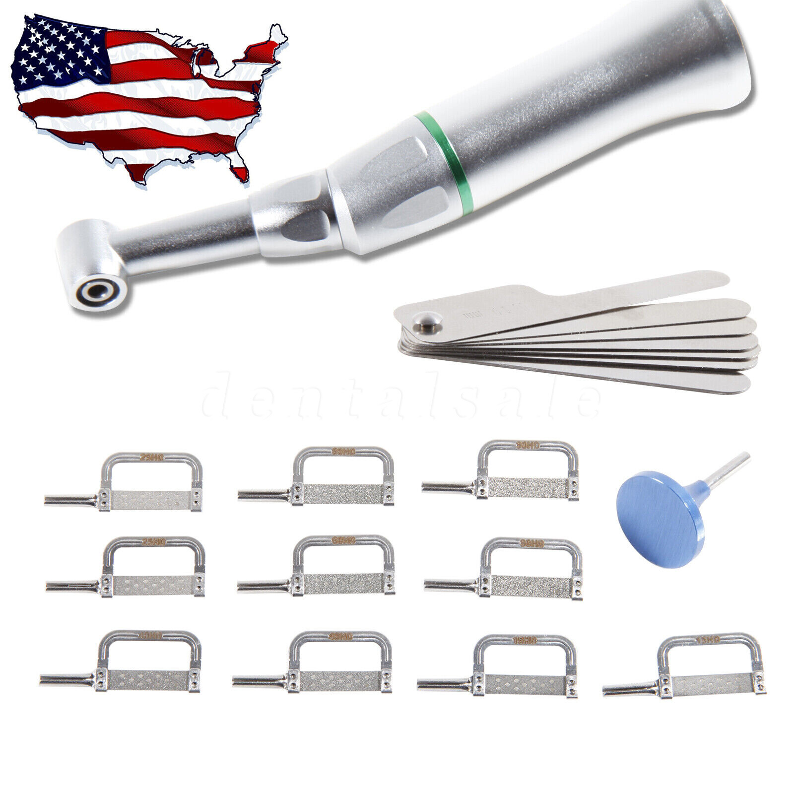 Dental Ortho Contra Angle 4:1 Contra Angle Handpiece Interproximal Strip IPR Kit