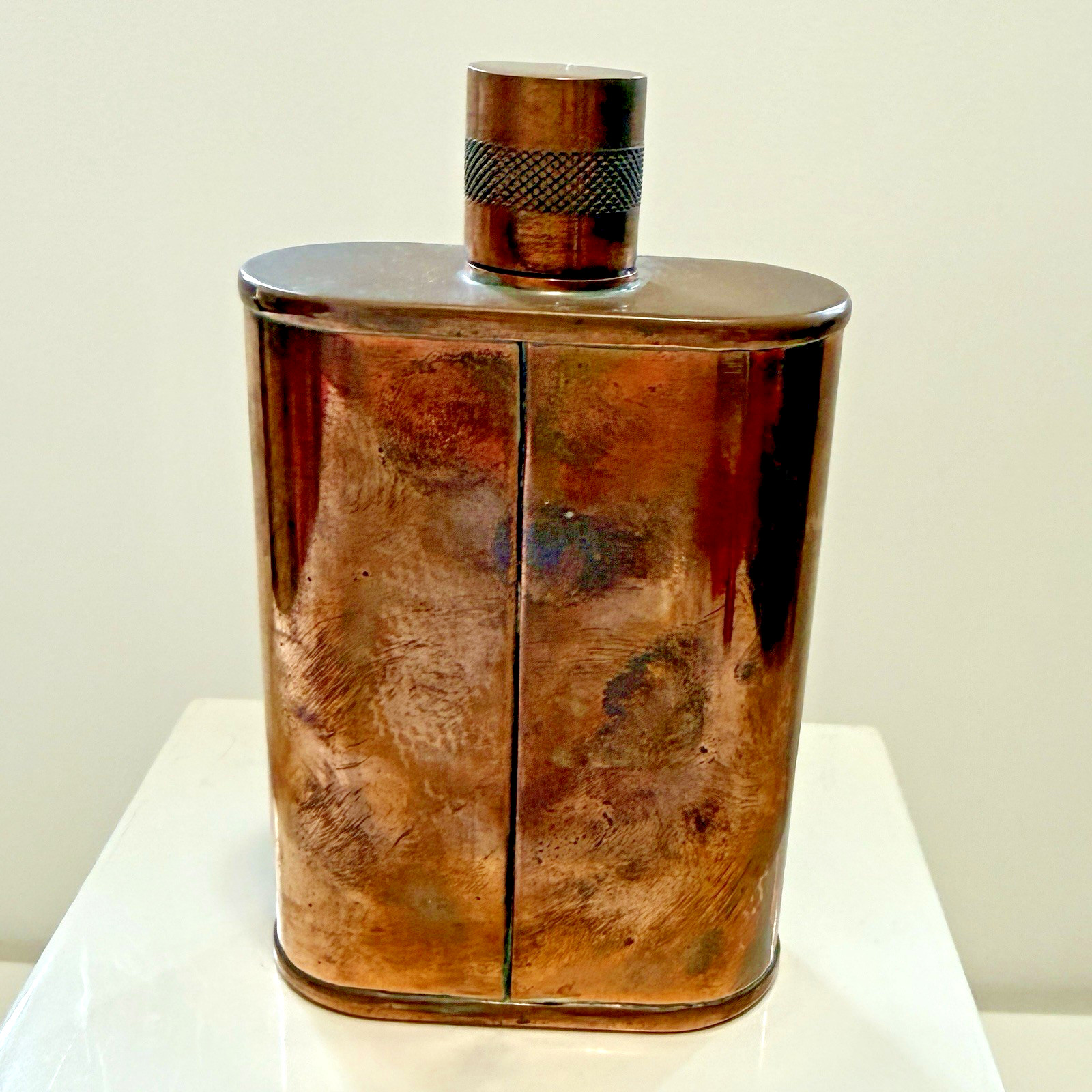 JACOB BROMWELL COPPER FLASK VERMONTER 9OZ 5" TIN-lined Natural Patina