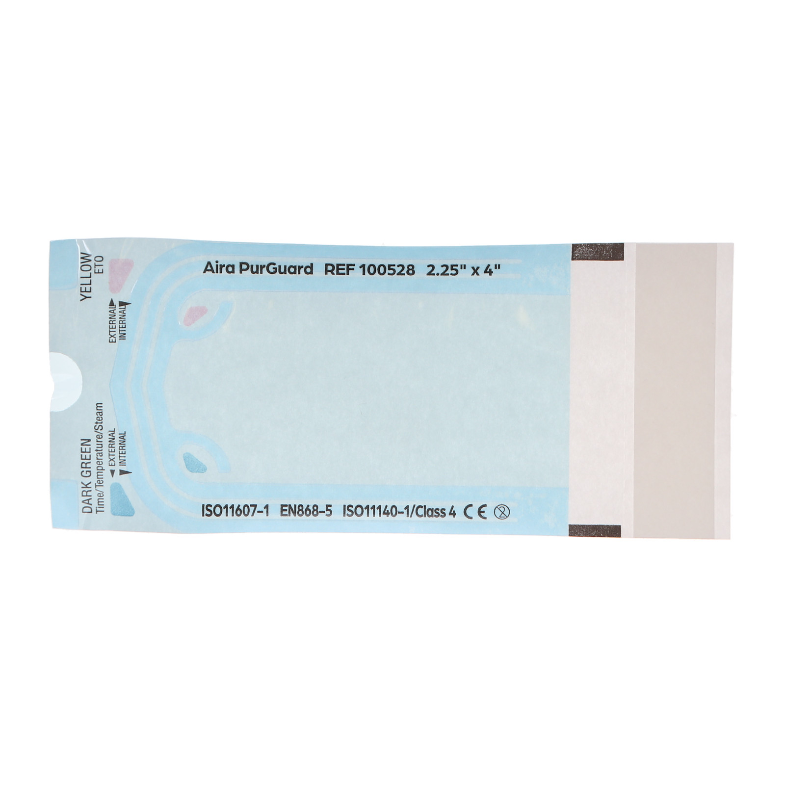 Aira 100528 PurGuard Self-Sealing Sterilization Pouches 2.25"" x 4"" 200/Bx