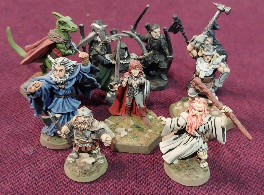 Vintage 1988 Ral Partha AD&D Forgotten Realms Heroes Complete Set