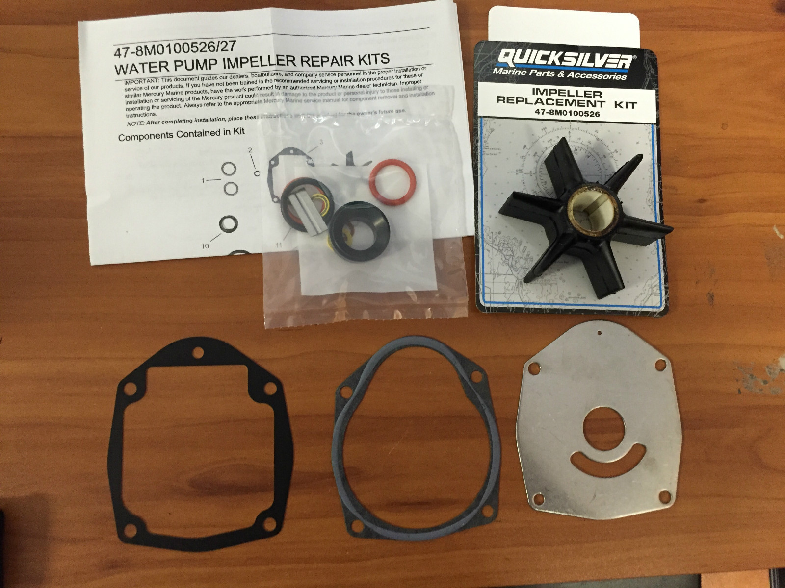 OEM MerCruiser Alpha Gen 2 Outdrive Water Pump Impeller Repair KIT 47-8M0100526