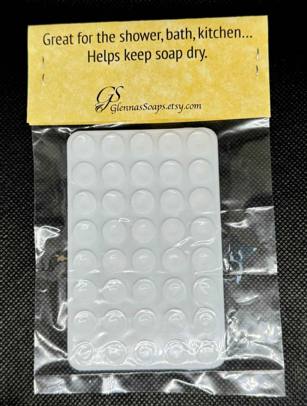 Suction Cup Soap Holder | New | White | 4in x 2.5in | Double Sided Suction