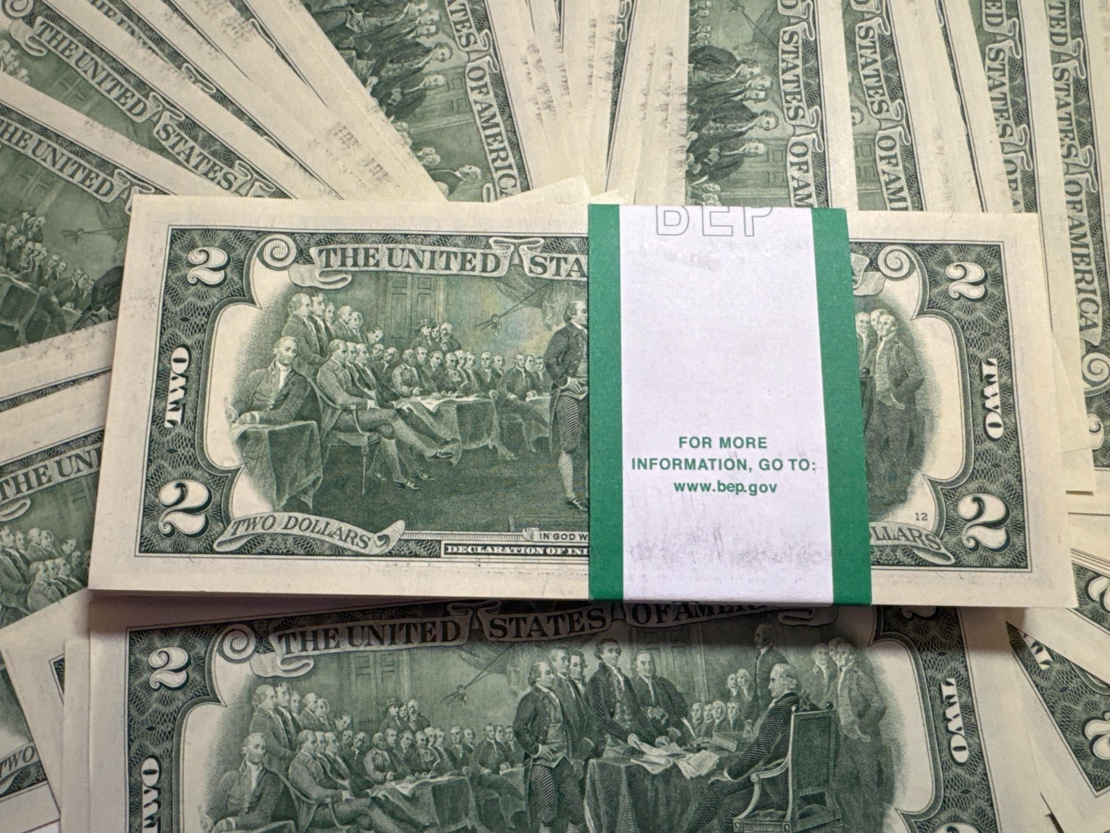 🇺🇸 Pack of 5 NEW UNC $2 Bills 2017 A Consecutive Serials Two Dollar REAL CASH