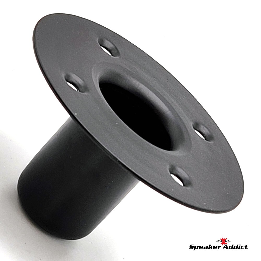 Pair Steel Speaker Pole Mounting Socket Cup Top Hat 1-1/2" Tripod Stand Black