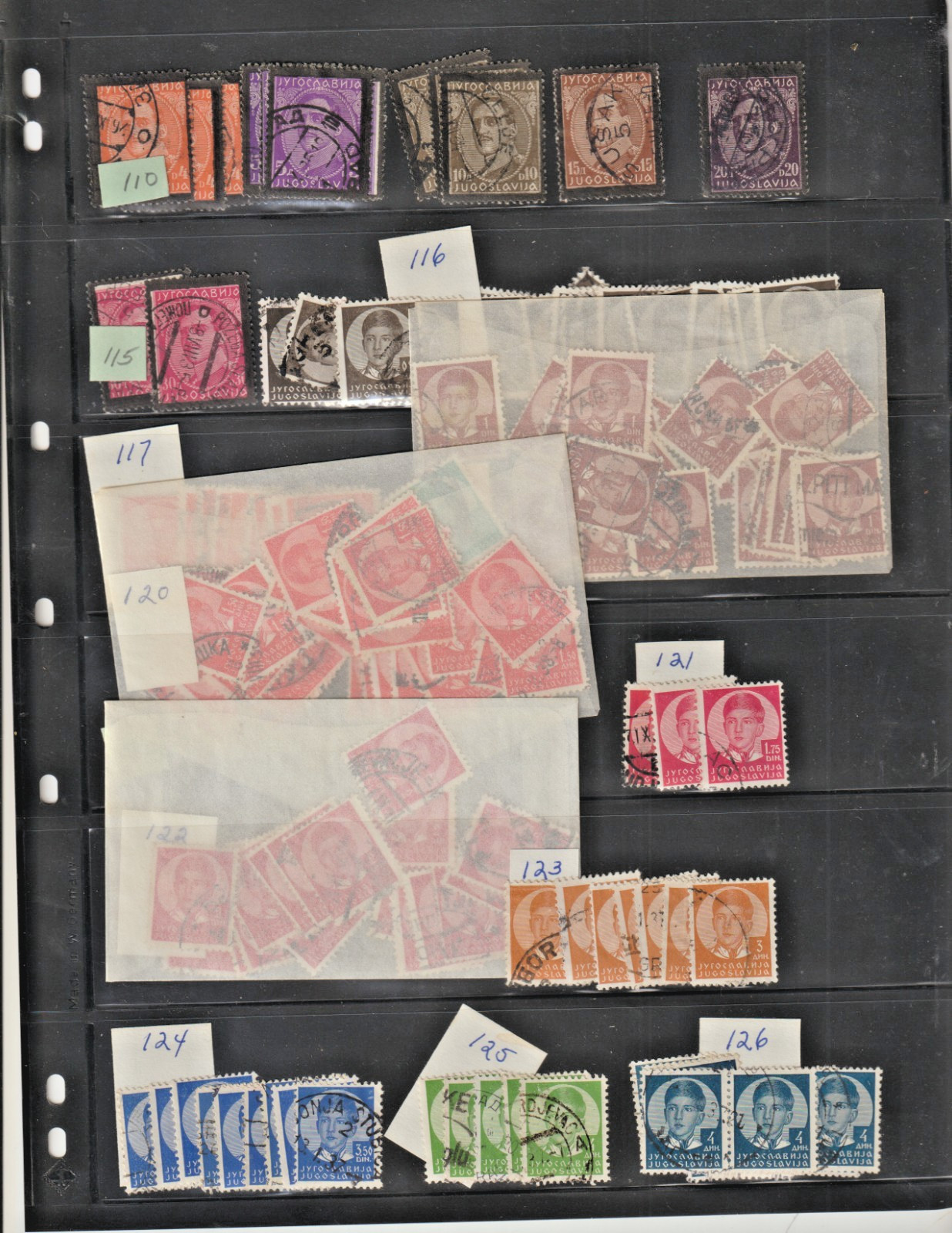 YUGOSLAVIA - KINGDOM 1921-1939 Large Collection, Accumulation, Stock Used stamps