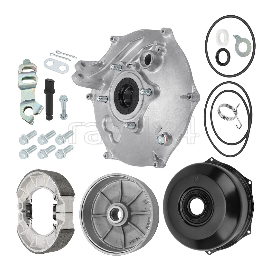 Rear Brake Drum Hub Plate Cover Seal Kit for Honda Foreman Rubicon 500 2001-2014