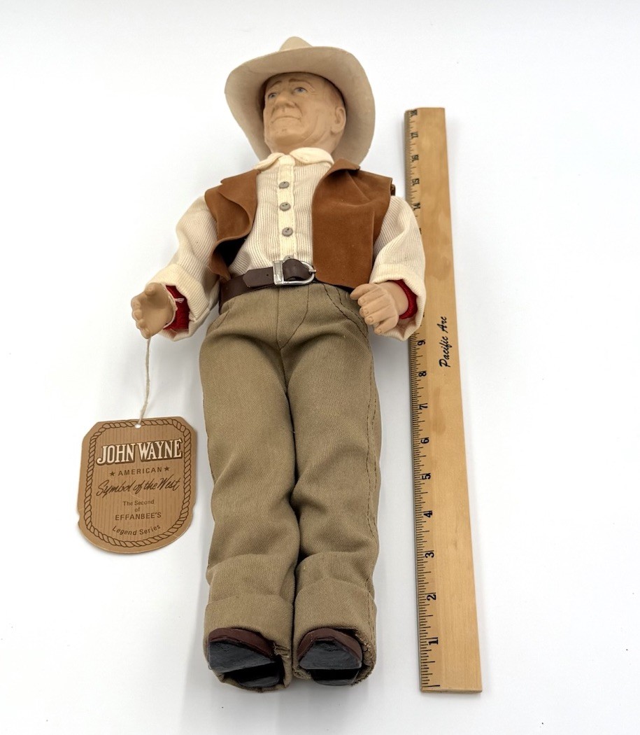 VTG 1981 Effanbee John Wayne Doll Legend Series w/ Tag Cowboy Western