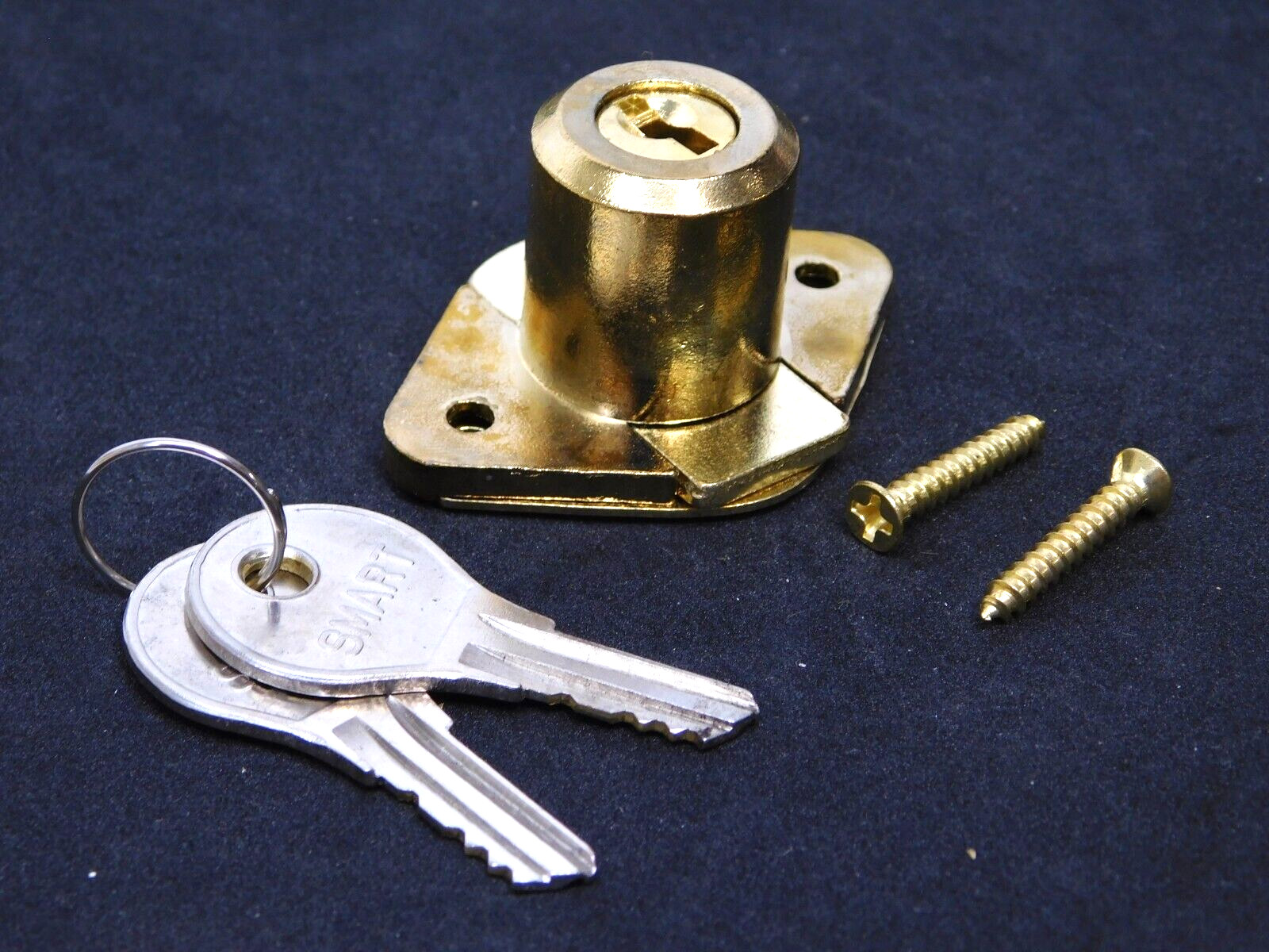 NEW Brass Cabinet Lock 7/8" Cylinder Keyed – Drawer Lock Hardware Office Home