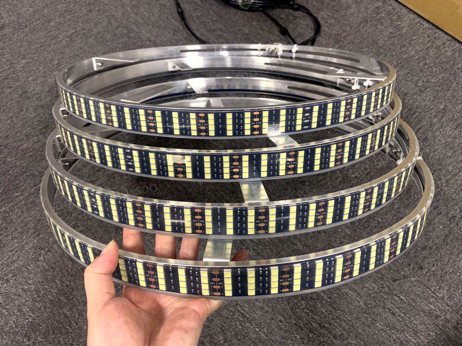 4Rings 17.5'' Pure White Quad Row LED Wheel Rim Lights For Truck Switch+Remote