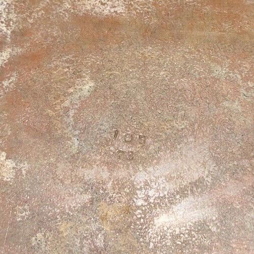 Vintage Pyramid Inkwell - Two-Tone Copper - Gilt Well