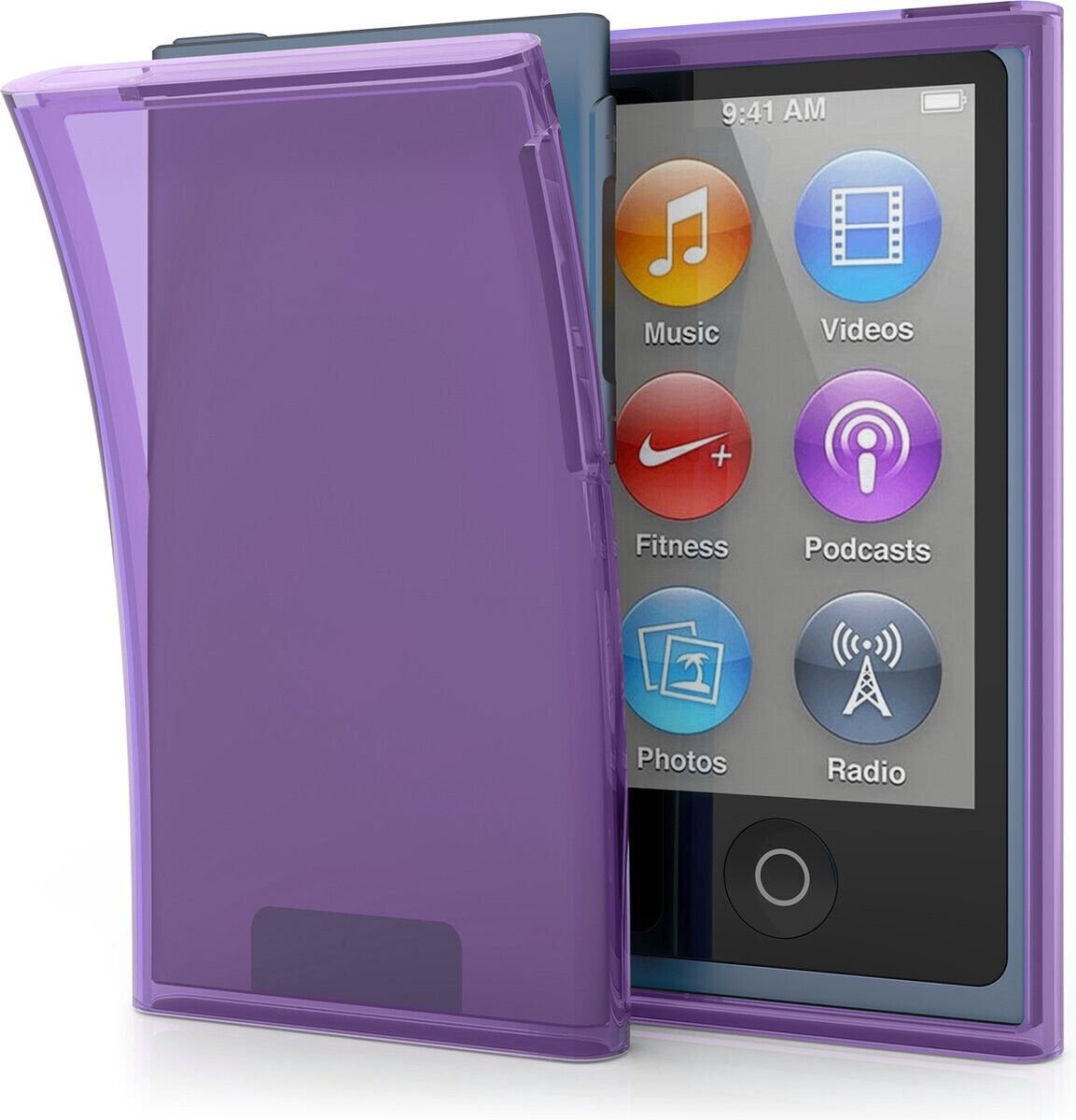 Case for Apple iPod Nano 7 7th Gen - TPU Gel Rubber - Clear & Colors