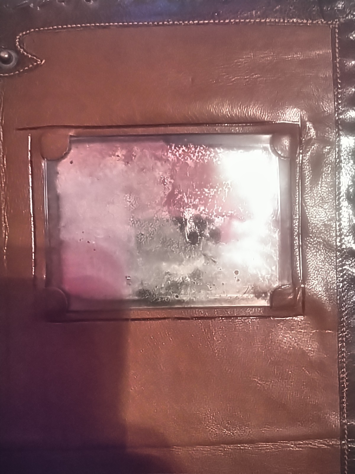 Vintage Hand Tooled Leather Embossed Egyptian Themed Purse