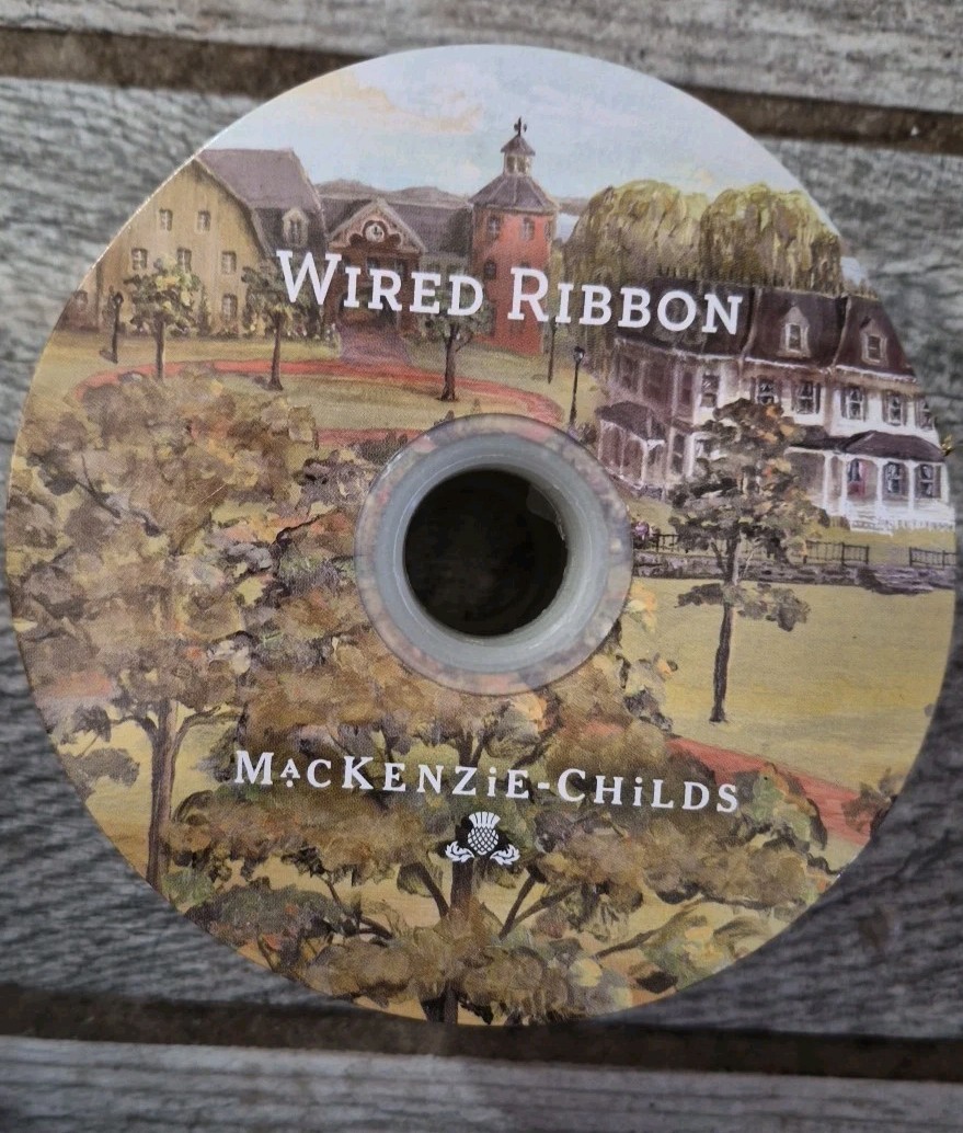 Mackenzie Childs Gold Courtly Check Ribbon 2"x10yards- New