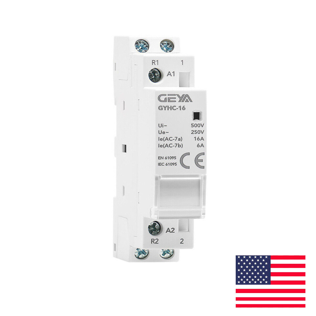 GEYA IEC Relay Modular AC Contactor 2P 25A 2NO Coil 110/120V DIN Rail Household